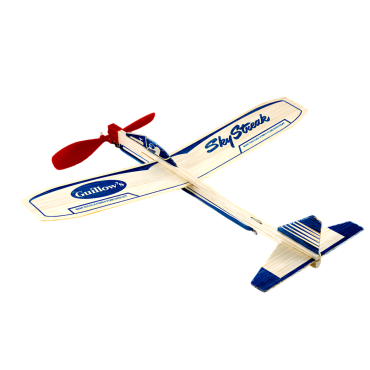 KIT PARA MONTAR AVIÃO BALSA PARA ARREMESSO MANUAL MOVIDO A ELÁSTICO SKY STREAK GUILLOWS GUI 50